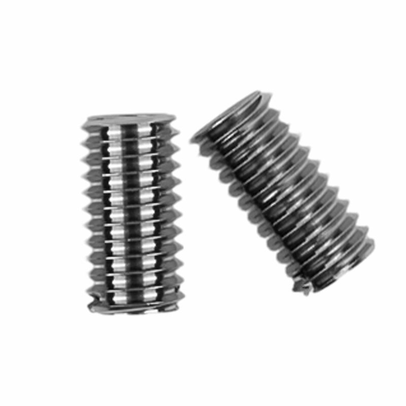 10 Pcs Thread Reducer Threaded Inserts Inner M6X1.0 Outer M8X1.25 Length 15MM Male Female Nut Stainless Steel Thread Repair Tool