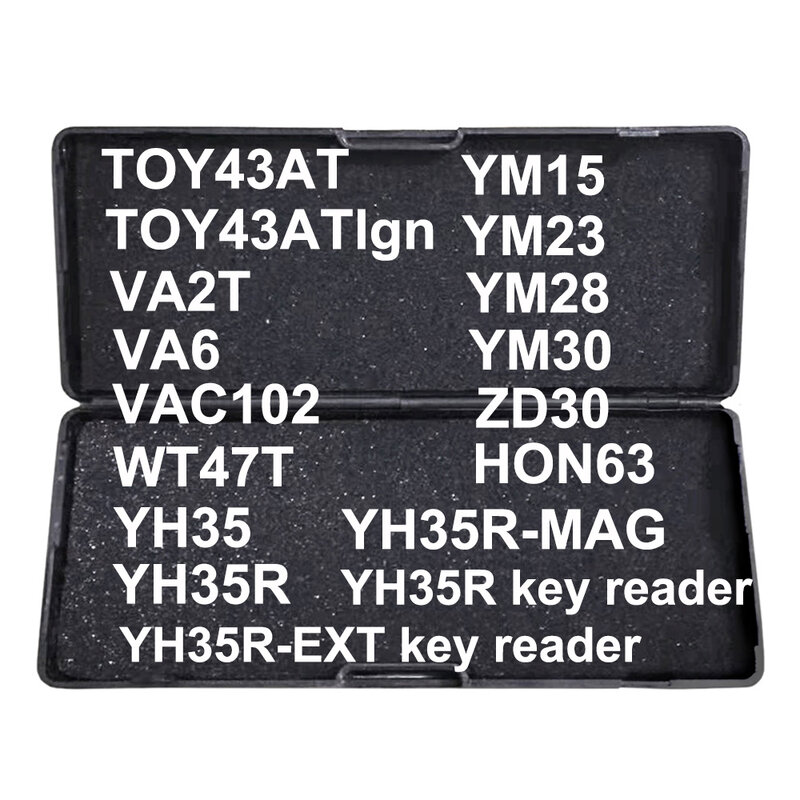Lishi-key Reader、2 in 1、toy43at、va6、va2t、vac102、wt47t、yh35r、YH35R-MAG、yh35、Honda 63、ym15、ym23、ym28、ym30、ktm1、n72