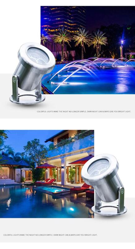 Impermeável LED Underwater Fountain Light, IP68 Flash, Iluminação do jardim, Aço inoxidável Spot Light, 3W, 6W, 12V