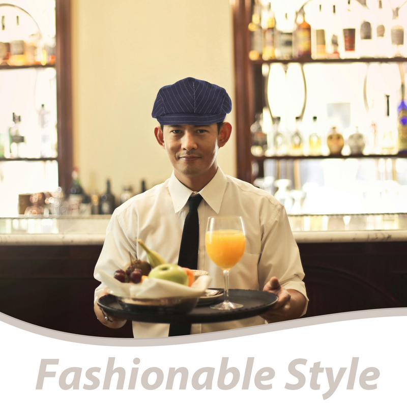 Chapeau de chef universel en maille, design à rayures, chapeau de travail de cuisine, chapeau de restaurant Chamonix