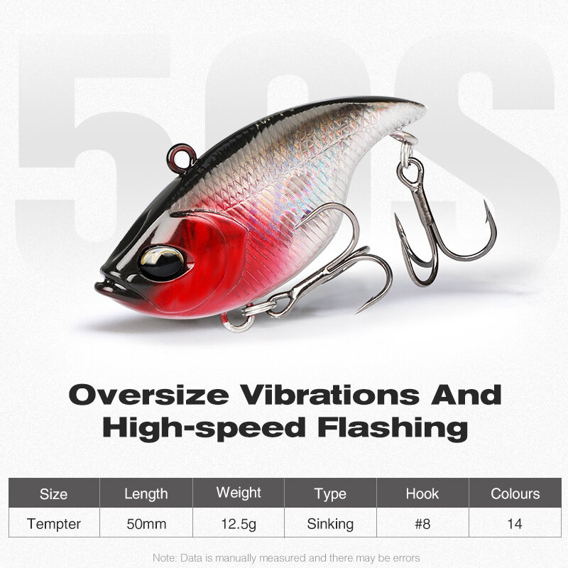 TSURINOYA – leurre rigide coulant vibrant 50S, appât artificiel idéal pour la pêche en hiver, au brochet ou au bar, 50mm, 12.5g