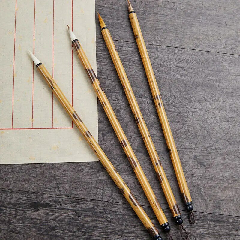 Weasel cabelo de lã coelho escova de cabelo múltipla caligrafia chinesa conjunto pequeno roteiro regular escrever copiar escrituras escova caneta