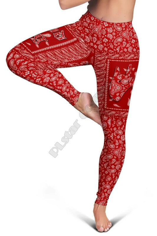 Legginsy Blood Gang legginsy z nadrukiem 3D Sexy elastyczne legginsy damskie Skinny legginsy gotyckie