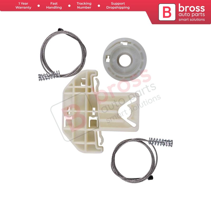 Bross Auto Parts BWR288 Electrical Power Window Regulator Repair Kit Rear Left Door for Ford Focus 1998-Made On in Turkey