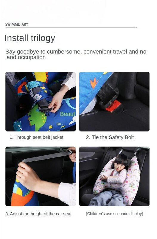 Cuscino da viaggio per il collo dei bambini cuscini per seggiolino auto testa comoda da viaggio per seggiolino auto per bambini