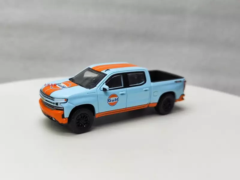1:64 2021 Chevrolet Pickup Silverado Pick-up pressofuso in lega di metallo modello di auto giocattoli per collezione regalo W1343