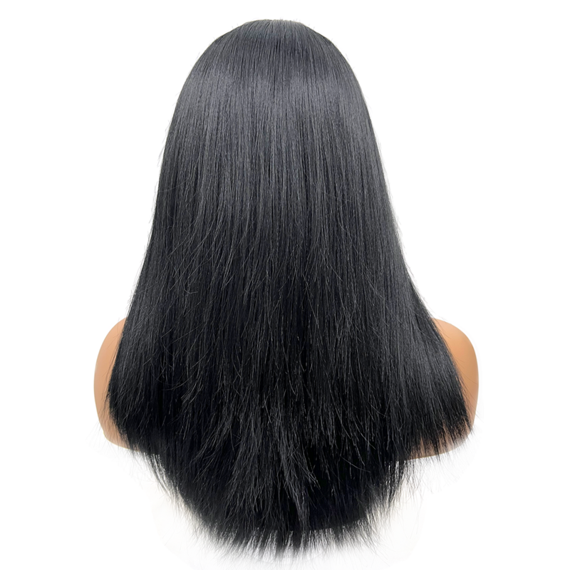 Короткие черные прямые парики, короткий Боб, парик средней части, синтетические парики, длина плеч, ежедневный косплей, Искусственные парики для женщин 14 дюймов