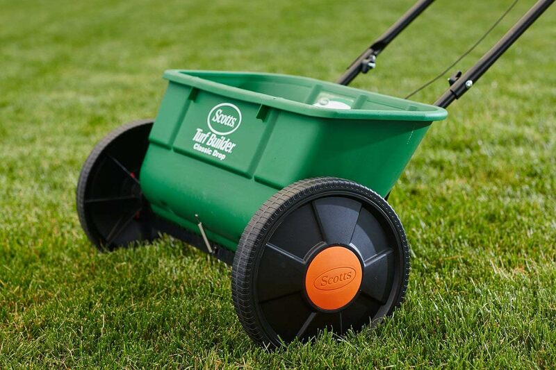 Turf Builder Classic Drop Spreader, Great for Applying Grass Seed and Fertilizer, Holds up to 10,000 sq. ft of Product