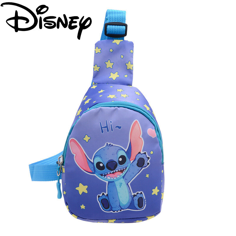 Disney Cartoon Crossbody Bolsas para crianças, Stitch Peito Pack, Anime Sereia, Minnie Mouse, Frozen, Mini Bolsas de Ombro Casuais