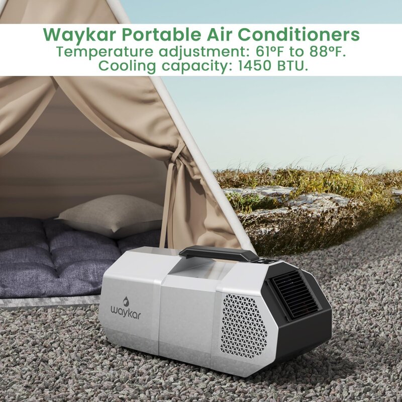Waykar 1450btu tragbare Klimaanlage-für Zelt, Wohnmobil, Outdoor-Event, kompakt und einfach zu installieren, ideal für Camping