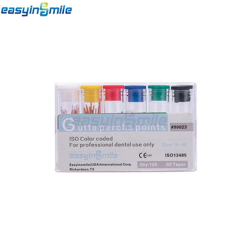 Easyinsmile gutta percha คะแนนสำหรับการรักษารากฟันคลองรากฟันทั้งหมด02/.04/.06 TAPER 60/120ชิ้น/กล่อง