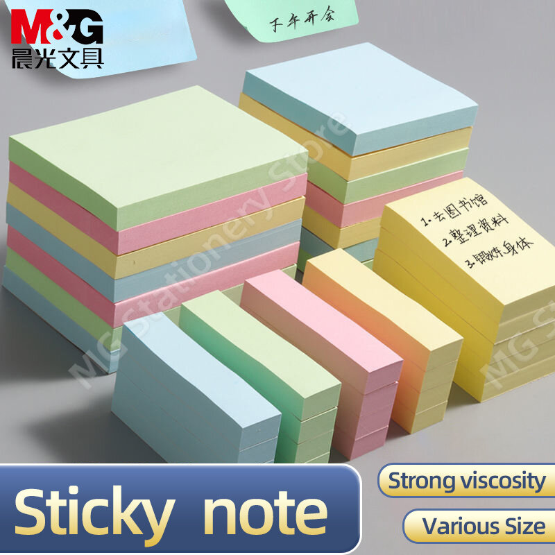 M & G-Colored Sticky Note Pads, Notepad colorido, Notas, Bookmark, Memo Pad, Tabs Índice, Page Marker, Papelaria Escola, Material de Escritório
