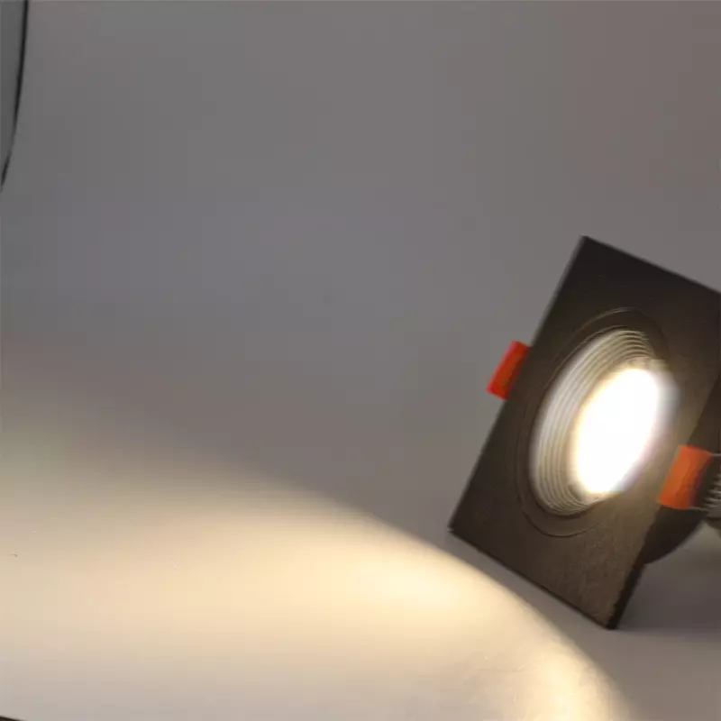Kwadratowa czarna biała gałka oczna LED 6W MR16 GU10 rama obudowy oświetlenie sufitowe Lampu silu