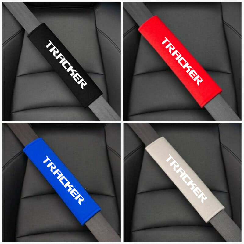 2pcs Flannel fabric Car Seatbelt Shoulder Protector Cover Car Seat Belt Covers For Chevrolet TRACKER Car Accessories