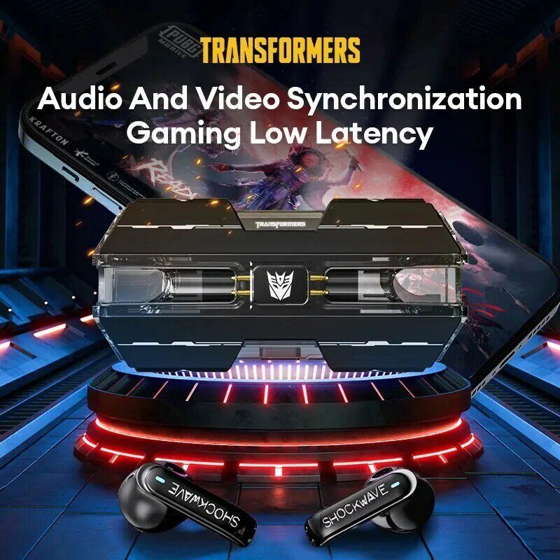 Transformers-auriculares inalámbricos TF-T01 para videojuegos, cascos TWS con reducción de ruido, Bluetooth 5,3, deportivos, con micrófono