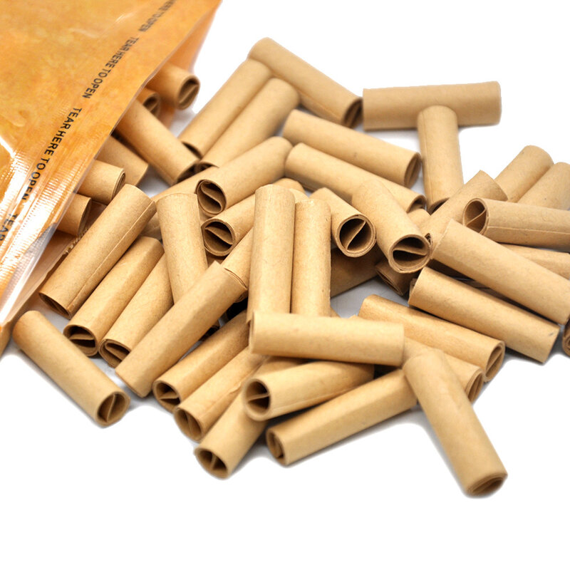 HORNET DANGER 150 x 천연 껌 5MM /6MM 슬림 롤링 페이퍼 Pre Rolled Natural Tips 비 정제 된 담배 롤링 페이퍼
