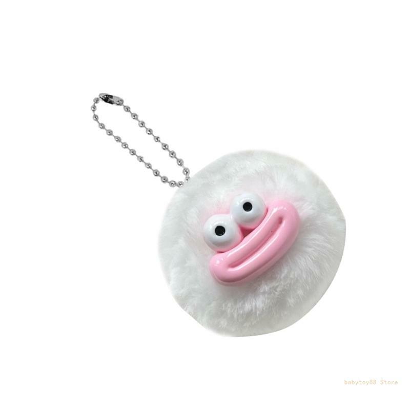Y4UD Eye Catching Toy Sausage Mouth Pompoms Keychain Collectible Toy for Kindergarten Graduation Gifts Carnivals Prizes
