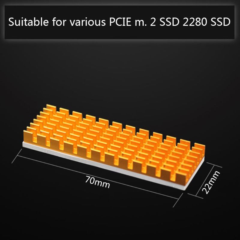 0,24 "untuk Heatsink M.2 untuk Pendinginan untuk Radiator SSD M.2 NVME 2280 untuk Server Kelas Perusahaan atau PC