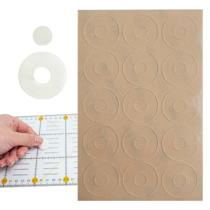Ruler Grips For Quilting And Sewing Slip Ruler Grip Stickers Transparent Non Slip Adhesive Rings 30PCS Sure Grips Non Slip Ruler