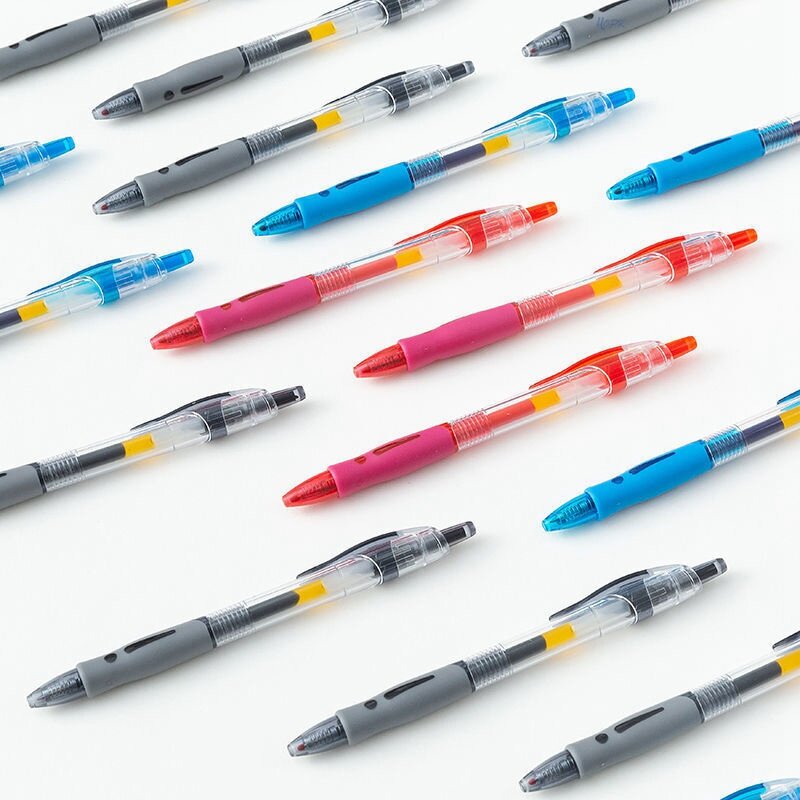 Набор выдвижных гелевых ручек 0,5 мм, черные/красные/синие чернила, шариковая ручка для письма, канцелярские принадлежности для офиса, школьные принадлежности
