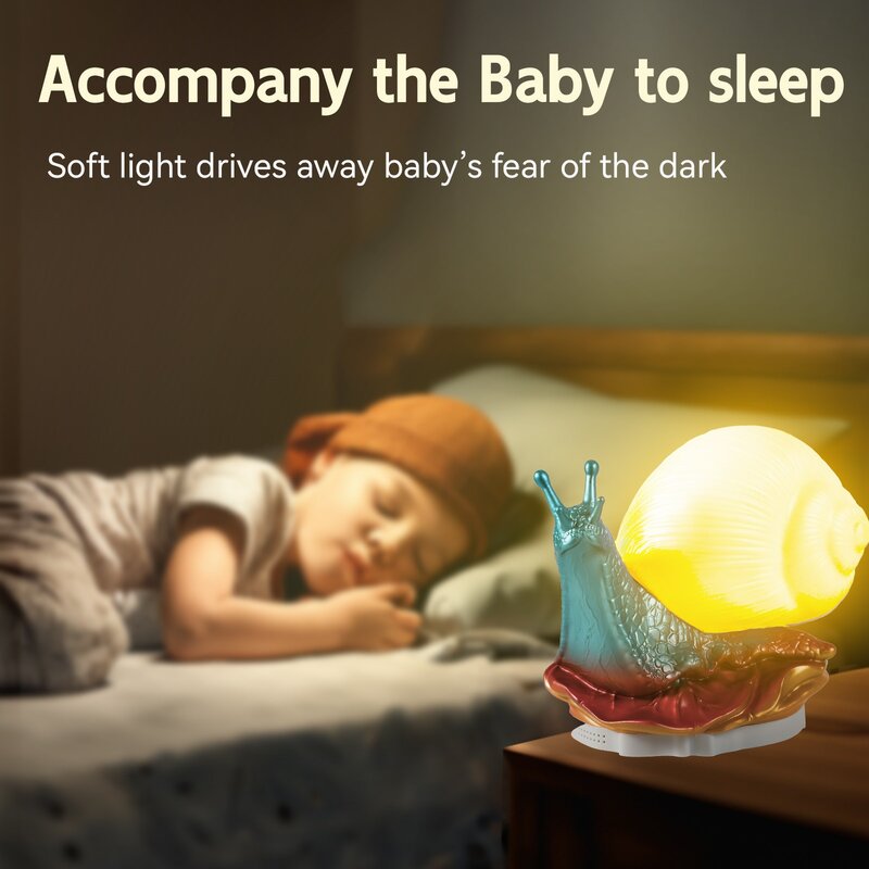 مصباح ليلي ملون LED على شكل حلزونات ، ديكور مكتبي ، مصباح بجانب السرير للأطفال ، غرفة نوم ، الرضاعة الطبيعية ، أداة مساعدة على النوم ، لطيفة ، جديدة ، RGB