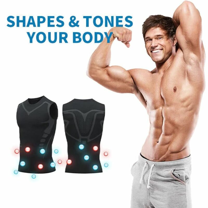 Ionic Shaping Vest para esportes, leve, respirável, confortável, coletes apertados à pele, sem mangas Fitness Top