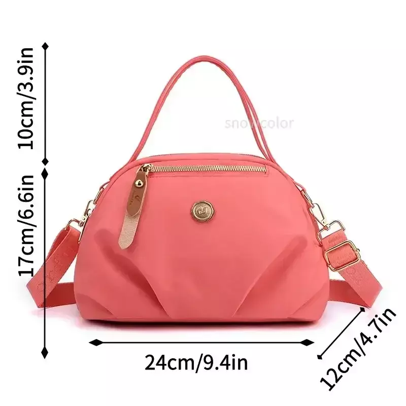 Bolsa CrossBody de Nylon Impermeável para Mulheres, Pink Messenger Handbag para Senhoras, Bolsa De Ombro De Moda, BBA169