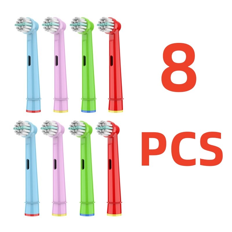8 pezzi di ricambio per bambini testine per spazzolino da denti per bambini per Oral B EB-10A Pro-Health Stages spazzolino elettrico igiene orale, 3D Exce