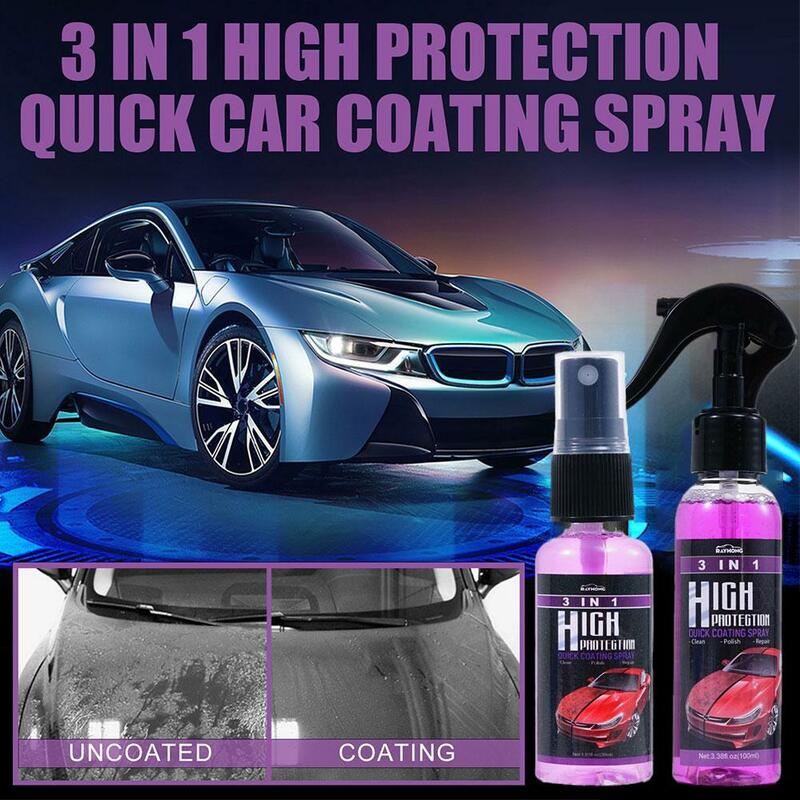 Revestimiento cerámico de alta protección para lavado de coches, sellador de capa de cera 3 en 1, pulverización de Nano pulido, pulido de coche Sp R4J4