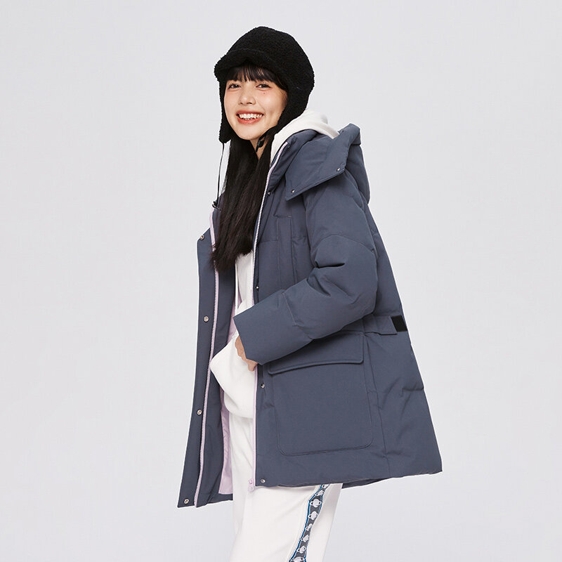 女性用セミダウンジャケット,取り外し可能なフード付きジャケット,3プルーフ,大きくて暖かい,冬,2023