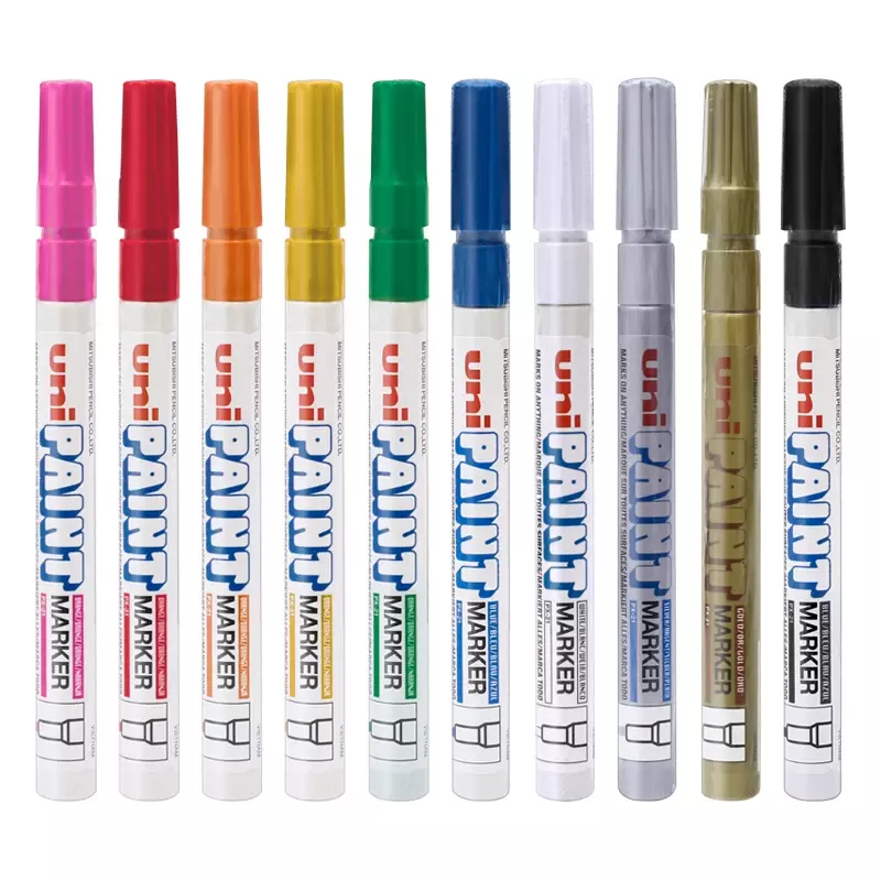 1pcs set UNI PX-21 small Paint Pen Touch-up Pen 15-color Waterproof Industrial Non-fading Tire Marker Permanent Paint Pen