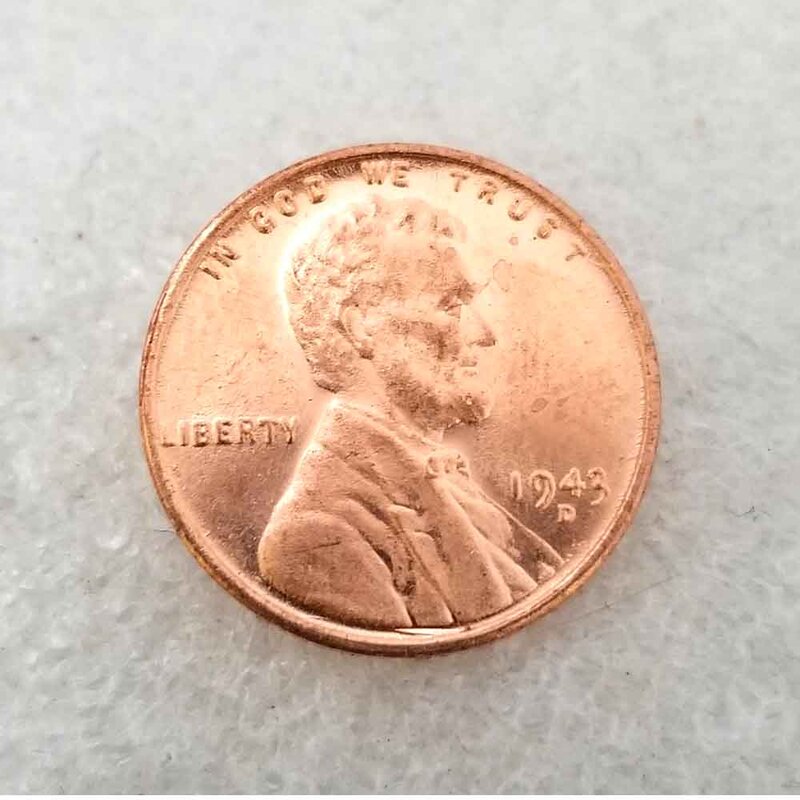1943 mewah US Lincoln satu sen menyenangkan pasangan seni koin/klub malam keputusan koin/keberuntungan peringatan kecil koin + tas hadiah