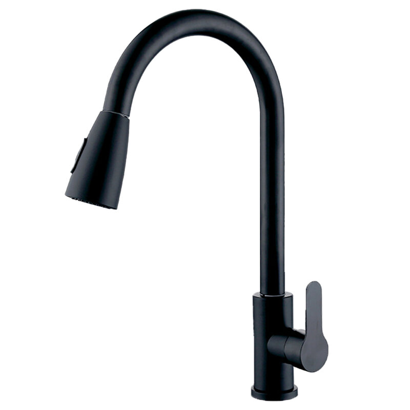Kitchen Faucet Pull-Out Water Tap Faucet 2 Sprayer Modes 360° Rotation Hot And Cold Water  Kitchen Shower Faucet Resistance