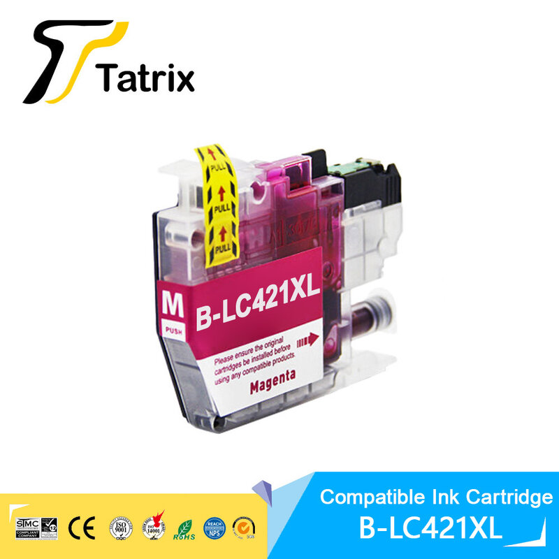 Tatrix-Cartucho de tinta da impressora de alta capacidade, compatível para Brother, LC421XL, LC421, 421XL, Brother DCP-J1050DW, MFC-J1010DW, DCP-J1140DW