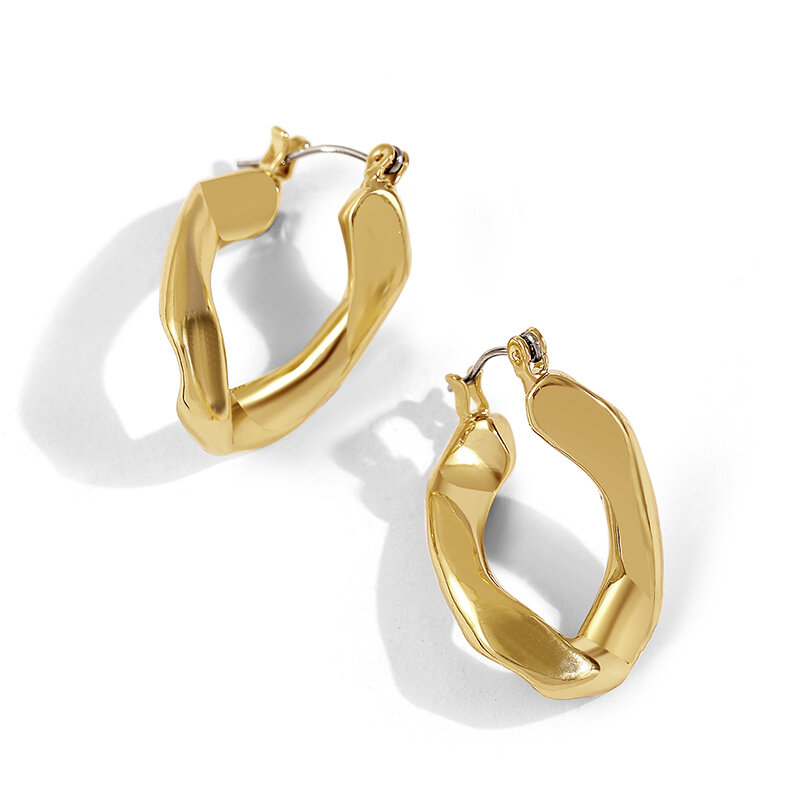 Punk Rock Gold Color Clip Earrings No Piercing Trendy Link Chain Earcuffs Statement Cartilage Earrings for Women Party Jewelry