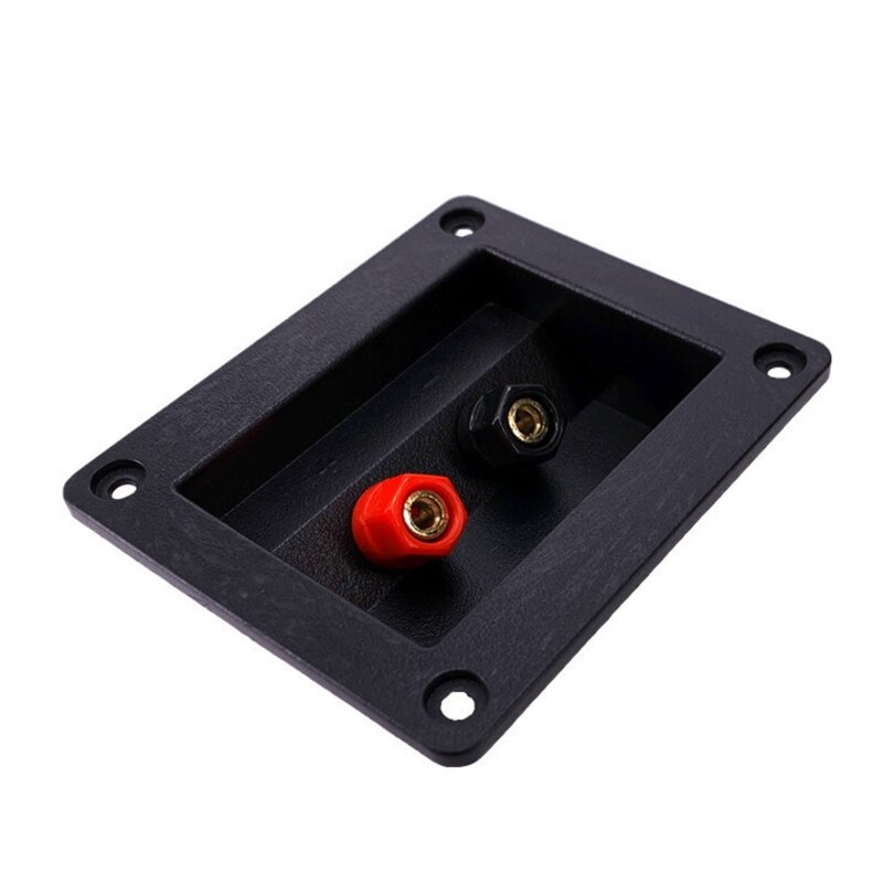 Square 2 Positions Junction Box Spring Clip Speaker Cabinet Binding Post Cups Repair Speaker Box Terminal Cup Dropship