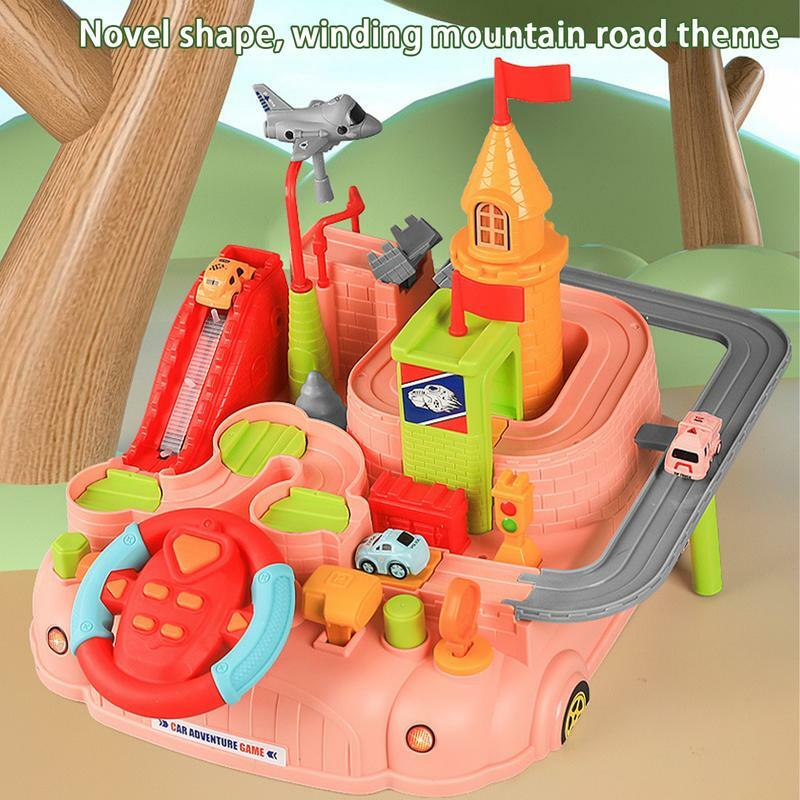 Simulation Steering Wheel Toy Rail Car Building Toys Copilot Stroller Educational Toys durable Track Play Toy Steering Wheel