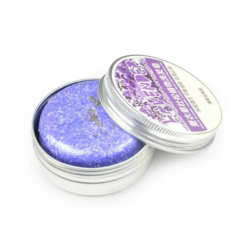 1 Stuk Lavendel Handgemaakte Shampoo Zeep Koud Verwerkt Zeep Haar Shampoo Bar 100% Pure Plant Haar Shampoos Haarverzorging