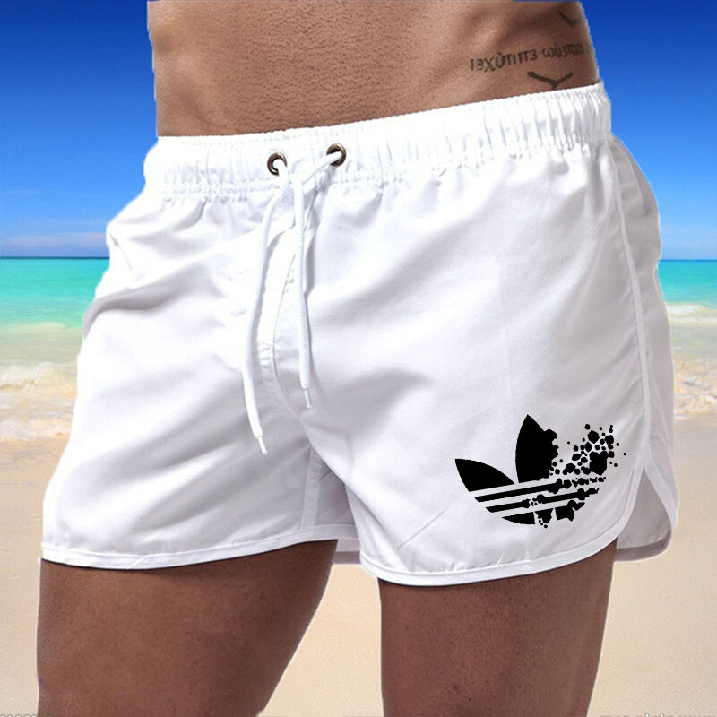 กางเกงออกกำลังกายขาสั้นสำหรับผู้ชายกางเกงกางเกงวิ่งชายหาดโรงยิมแห้งเร็วใหม่2024ฤดูร้อน