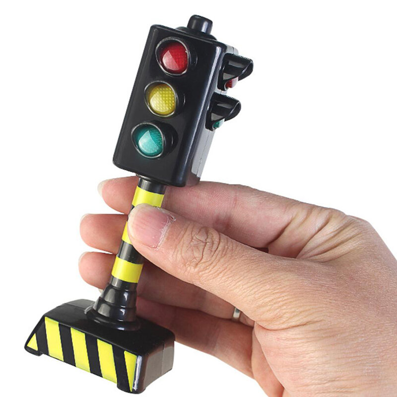 Mini señales de tráfico para niños, luz, cámara de velocidad, juguete con música LED, regla de tráfico, 1 unidad