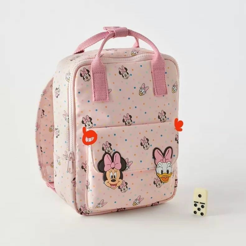 Mini sac à dos Minnie Mouse pour enfants, cartable de dessin animé Disney, sac initié mignon, filles et garçons, nouveau