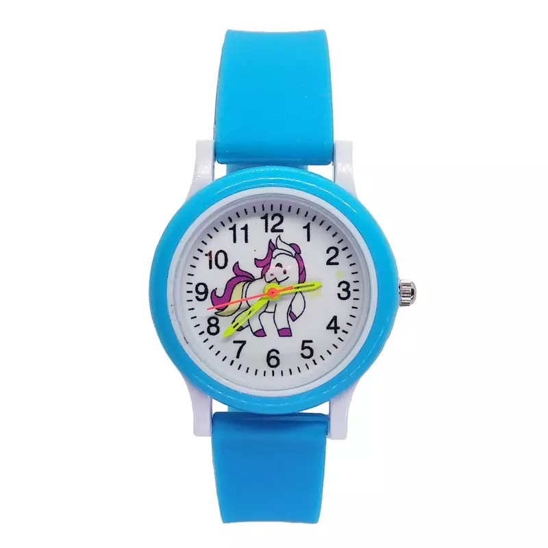 3D мультфильм прекрасный пони дети часы для девочек и мальчиков подарок студентам кварцевые наручные часы Дети Популярные Часы Regarder часы