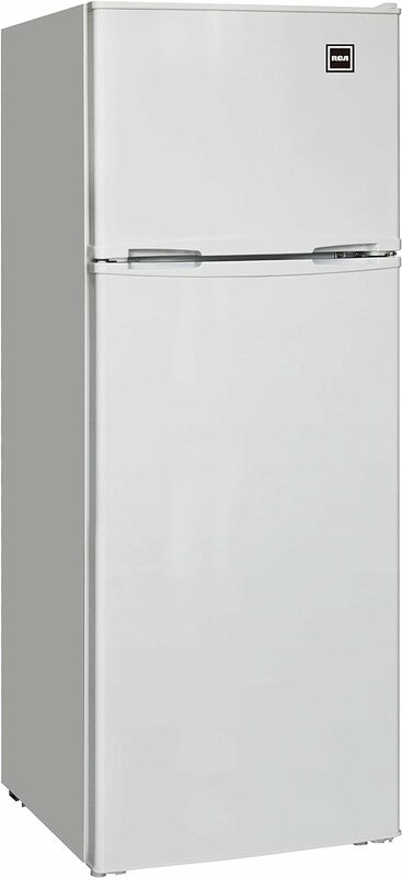 Новая модель, размер квартиры-верхняя морозильная камера-холодильник с 2 дверцами-регулируемый термостат-черный-7,5 кубических футов