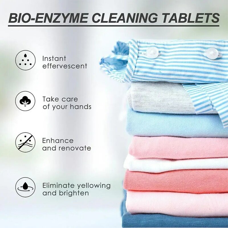 أقراص تنظيف إنزيم حيوي متعددة الوظائف ، قرص غسيل قوي ، تنظيف إزالة التلوث ، E0s0