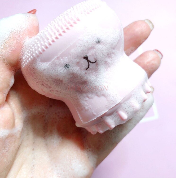 Octopus-cepillo facial de silicona para limpieza de poros, limpiador facial, fabricante de espuma, cepillo de limpieza manual