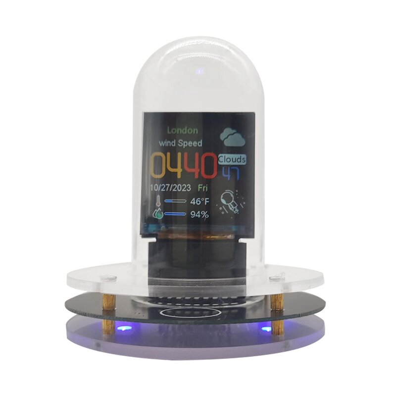 RGB nixie หลอดนาฬิกาสมาร์ท WIFI LED-emitting IPS หน้าจอสี DIY อะนาล็อกดิจิตอลหลอดไฟกลางคืนติดตั้งง่าย