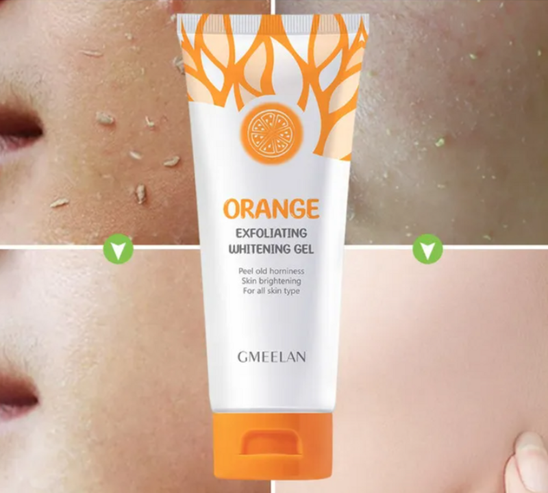 50gx2 gmelian البرتقال التقشير تبييض جل فرك الوجه الجسم اشراق الجلد