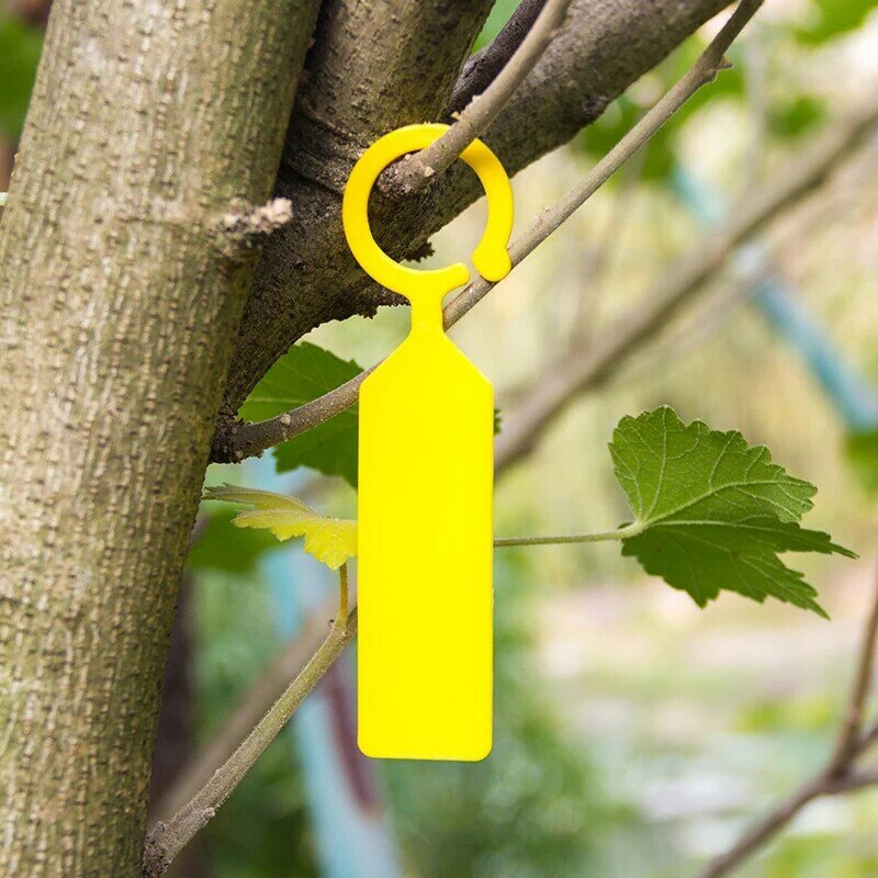 Durable Hanging Plant Tags Nursery Buckle Labels Outdoor Ring Signs 50pcs Accessories Gardening Marker Plastic