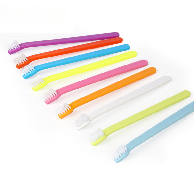 Soft Nylon Pet Toothbrush, Kit De Limpeza De Dentes De Cão, Kit De Cachorro De Gato, Raça Pequena, 10 Pcs