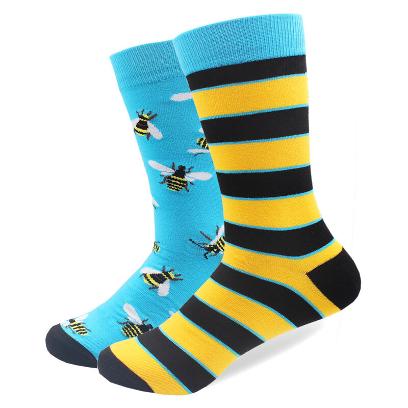 Новейший дизайн 2023, носки из чесаного хлопка для мужчин и женщин, осенние носки, вязаные сетчатые носки, веселые красочные подарки, несовместимые носки